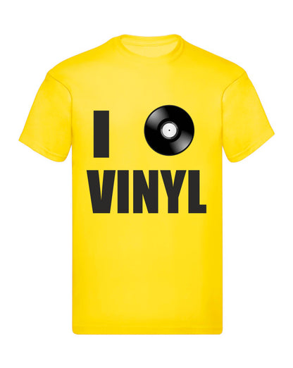 T-Shirt Uomo, Donna & Bambino - I LOVE VINYLS - Maglietta Maglia Tshirt Super vestibilità Top qualità