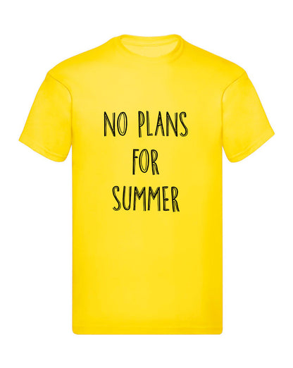 T-Shirt Uomo Donna & Bambino - NO PLANS FOR SUMMER - Maglietta Maglia Tshirt Super vestibilità Top qualità