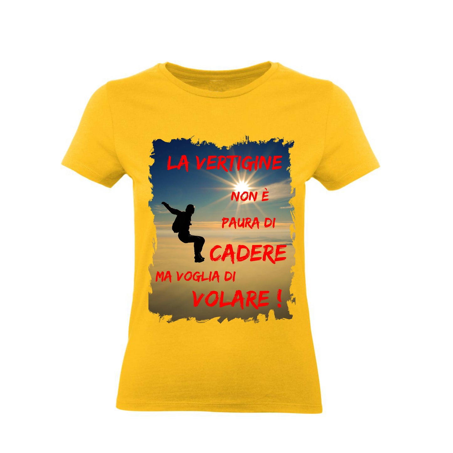 T-Shirt Uomo Donna & Bambino - LA VERTIGINE NON È PAURA DI CADERE - Maglietta Maglia Tshirt Super vestibilità Top qualità