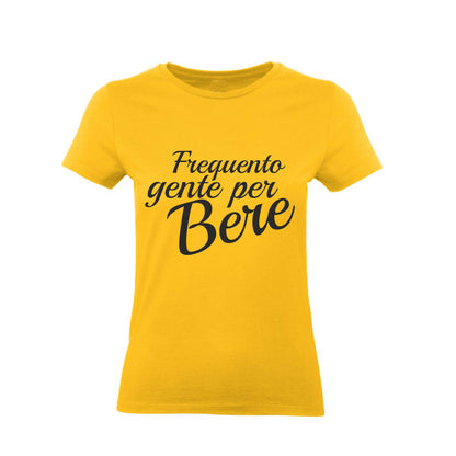 T-Shirt Uomo, Donna & Bambino - FREQUENTO GENTE PER BERE - Maglietta Maglia Tshirt Super vestibilità Top qualità