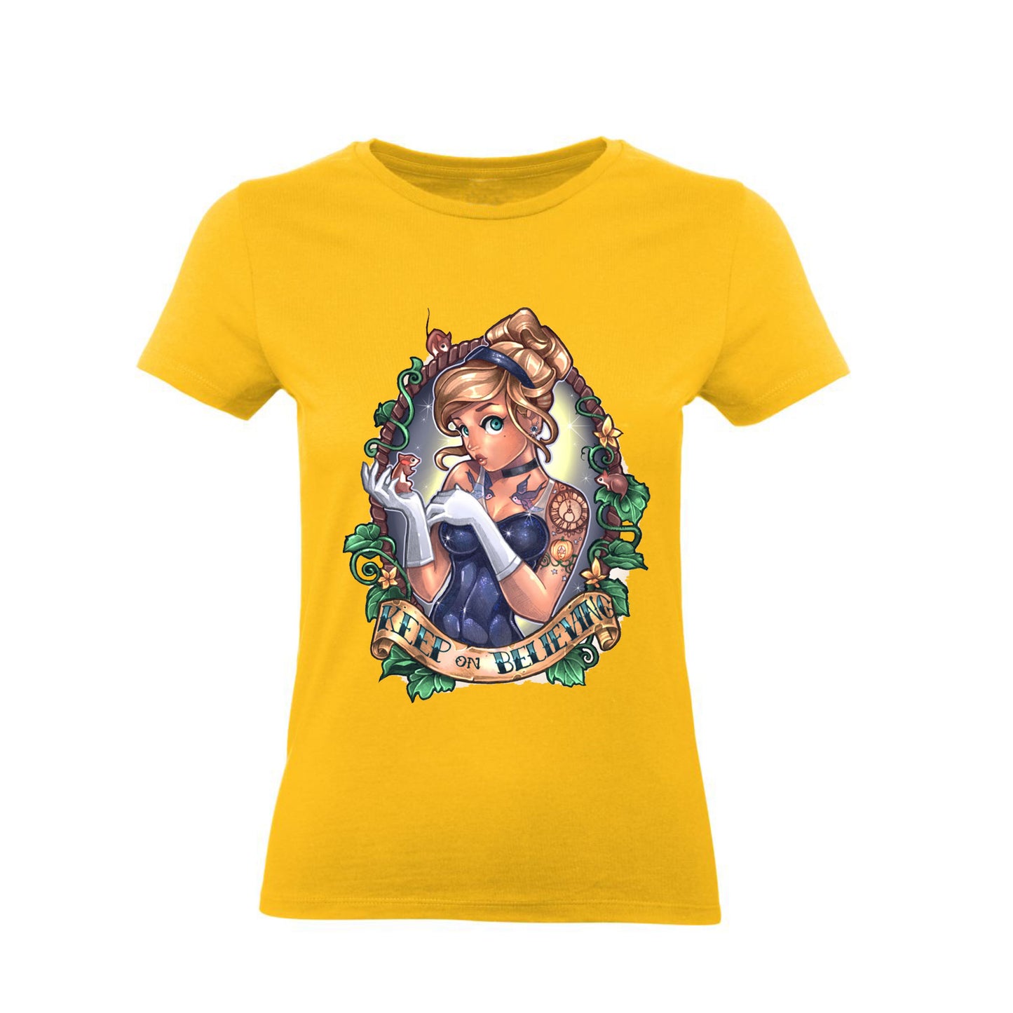 T-Shirt Donna & Bambino - CENERENTOLA TATUATA - Maglietta Maglia Tshirt Super vestibilità Top qualità (copia)