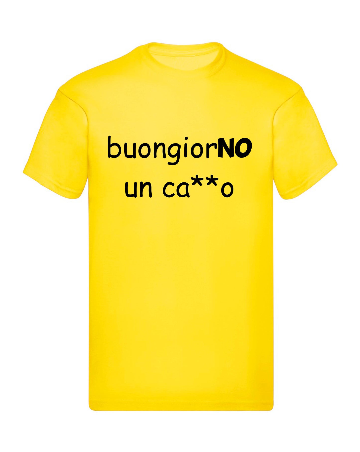 T-Shirt Uomo, Donna & Bambino - BUONGIORNO UN CAZZO - Maglietta Maglia Tshirt Super vestibilità Top qualità