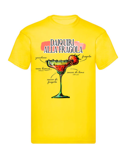 T-Shirt Uomo, Donna & Bambino - DAIQUIRI ALLA FRAGOLA - Maglietta Maglia Tshirt Super vestibilità Top qualità