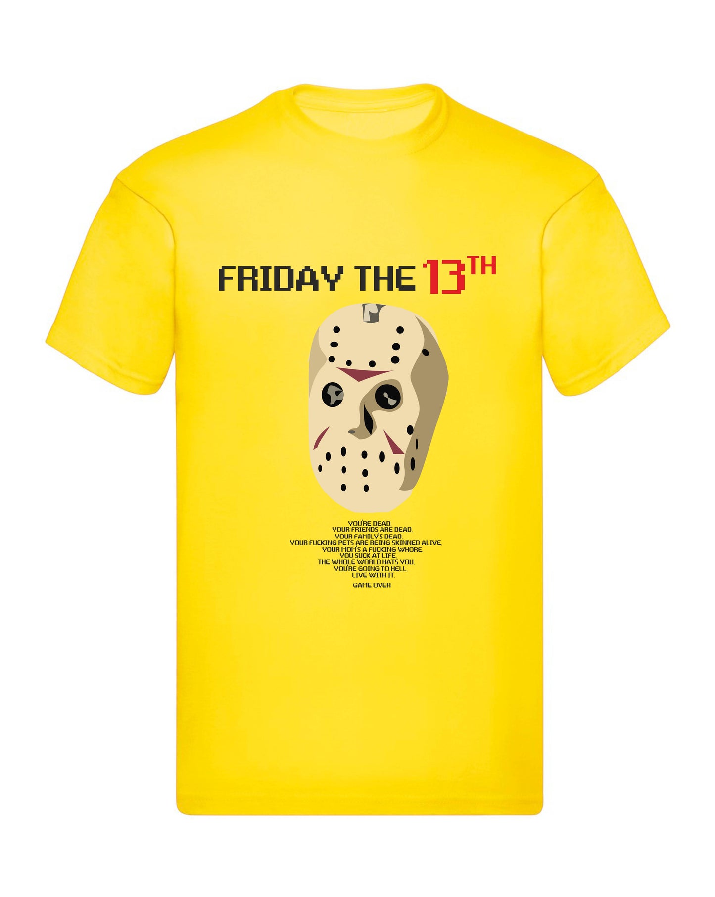 T-Shirt Uomo, Donna & Bambino - FRIDAY THE 13TH - Maglietta Maglia Tshirt Super vestibilità Top qualità