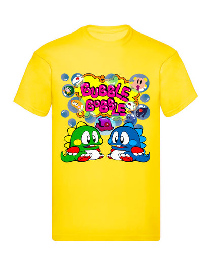 T-Shirt Uomo, Donna & Bambino - BUBBLE BOBBLE - Maglietta Maglia Tshirt Super vestibilità Top qualità