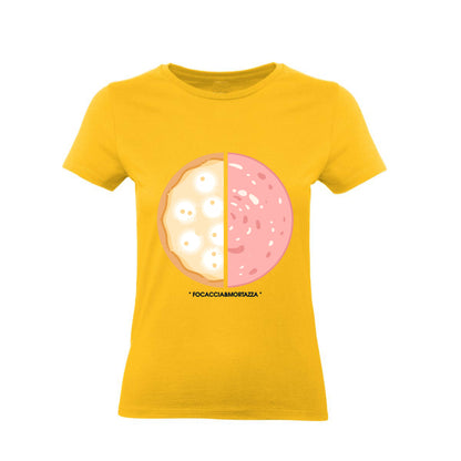 T-Shirt Uomo, Donna & Bambino - FOCACCIA E MORTAZZA - Maglietta Maglia Tshirt Super vestibilità Top qualità