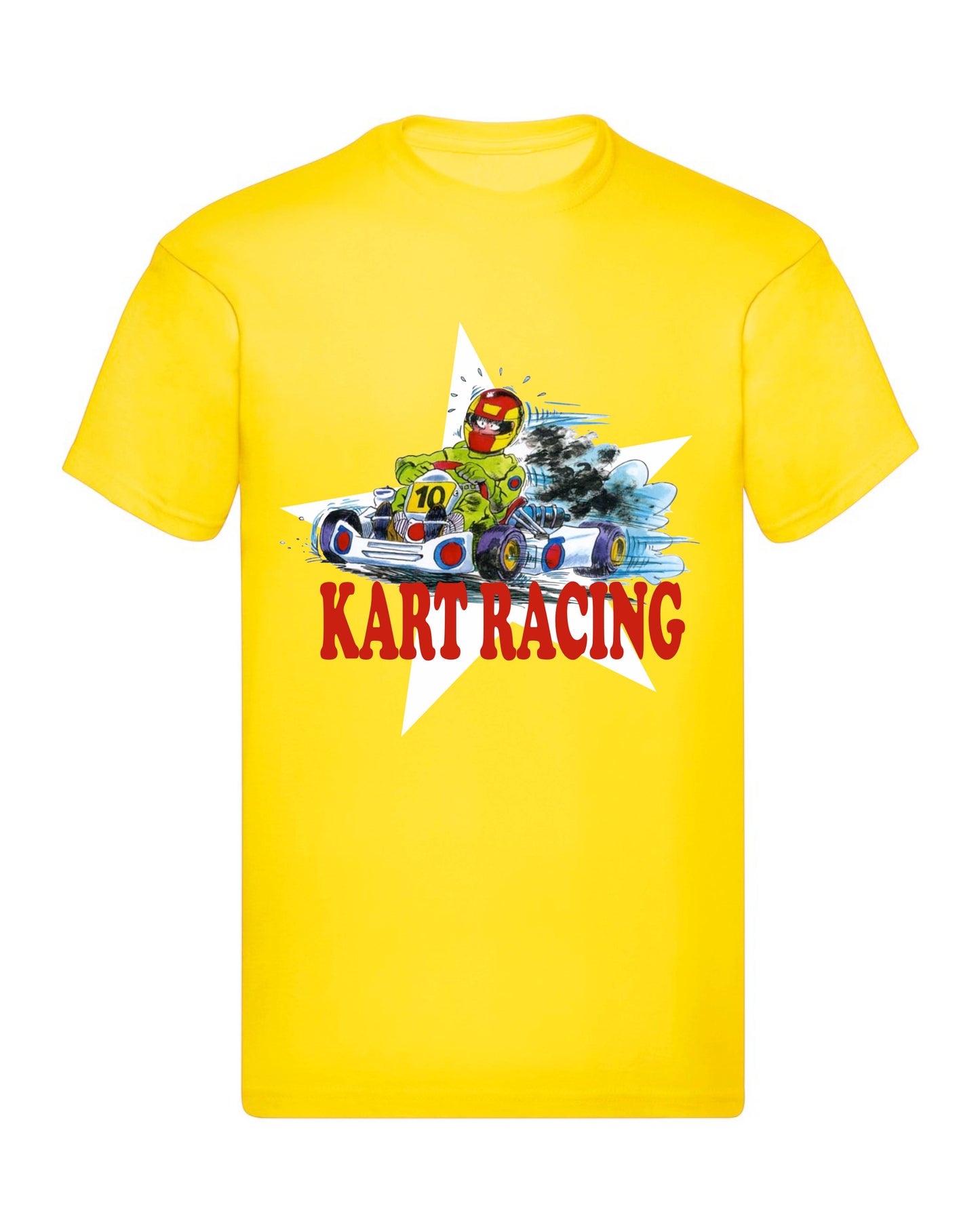 T-Shirt Uomo Donna & Bambino - KARTING RACING - Maglietta Maglia Tshirt Super vestibilità Top qualità