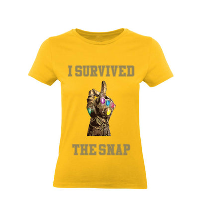 T-Shirt Uomo, Donna & Bambino - I SURVIVED THE SNAP - Maglietta Maglia Tshirt Super vestibilità Top qualità