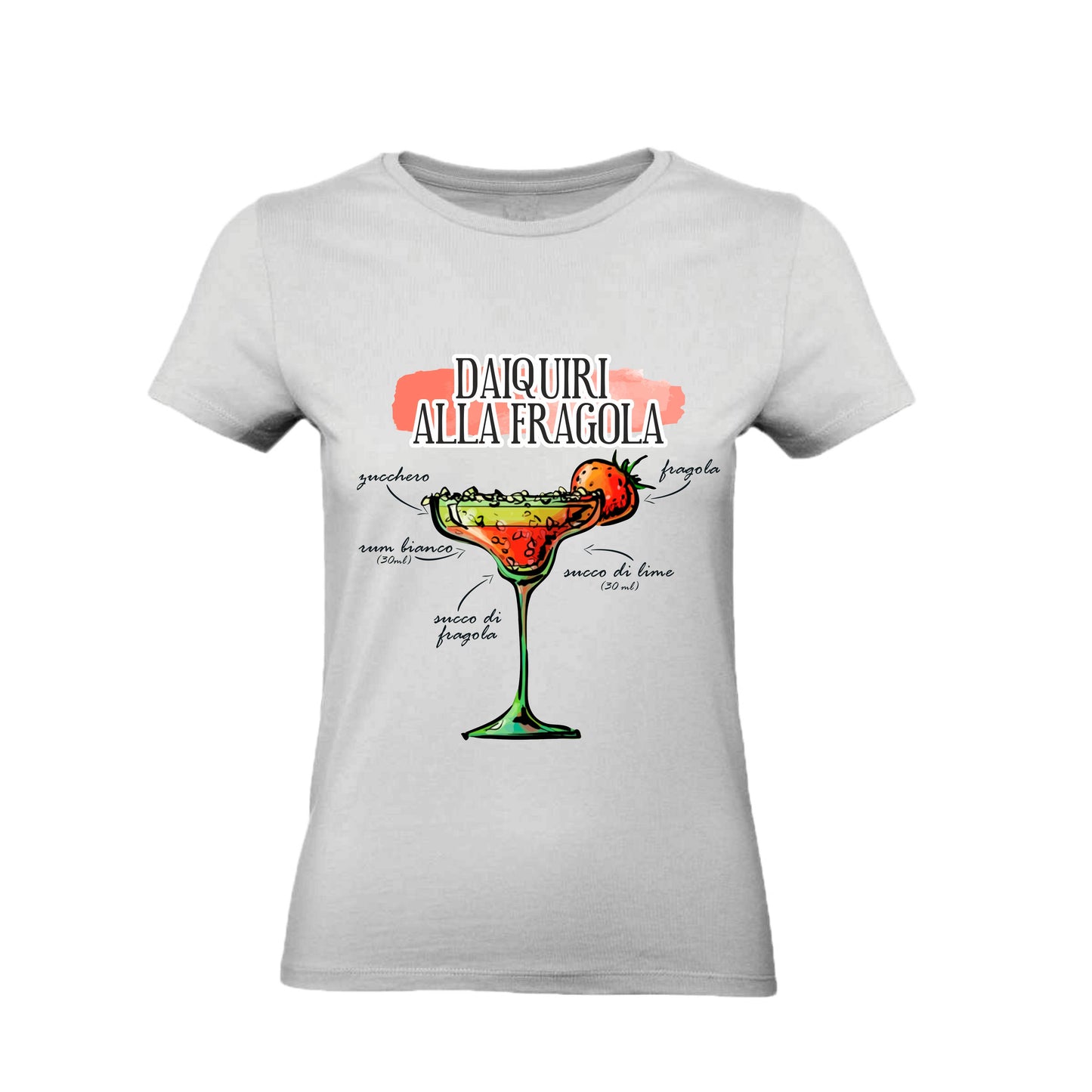 T-Shirt Uomo, Donna & Bambino - DAIQUIRI ALLA FRAGOLA - Maglietta Maglia Tshirt Super vestibilità Top qualità