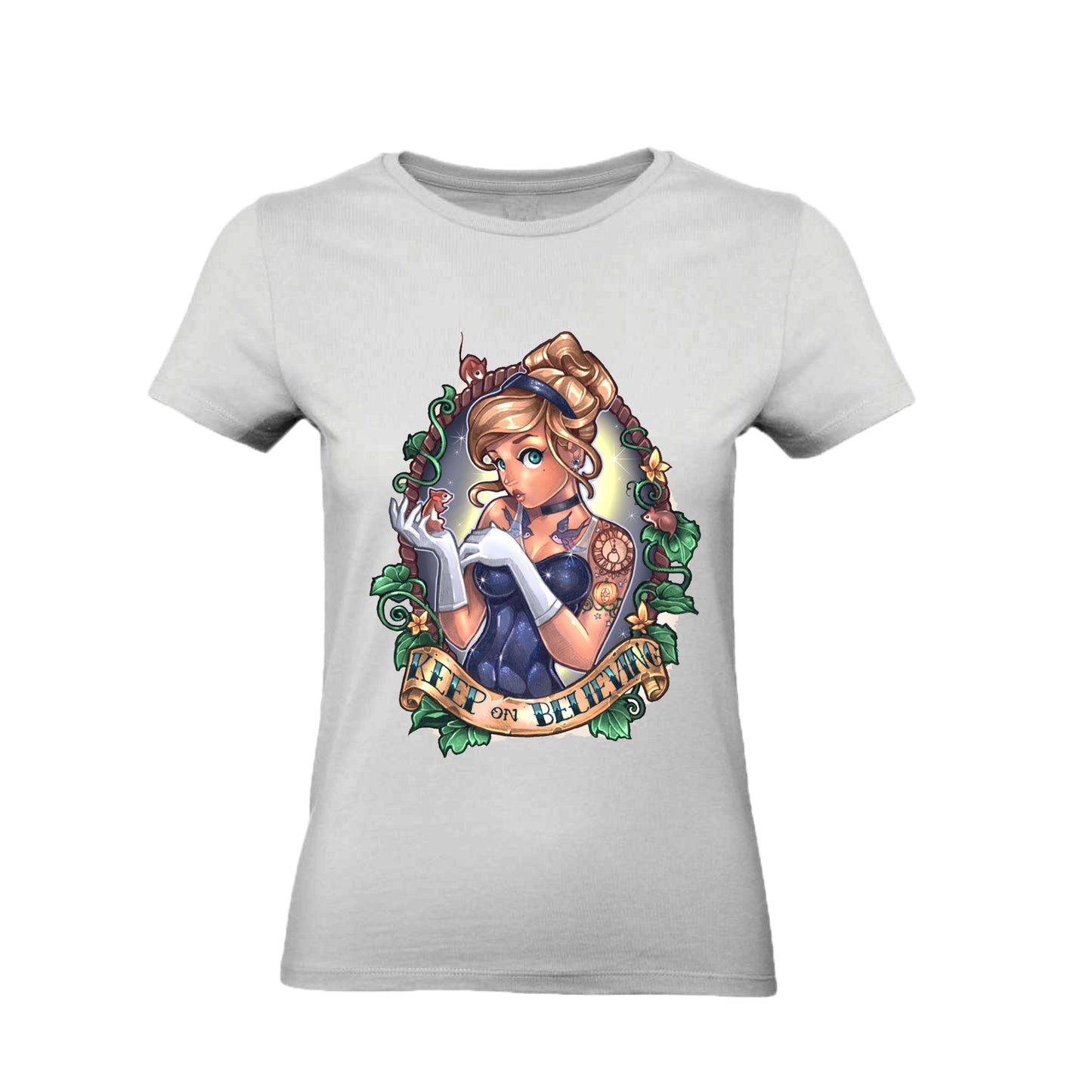 T-Shirt Donna & Bambino - CENERENTOLA TATUATA - Maglietta Maglia Tshirt Super vestibilità Top qualità (copia)