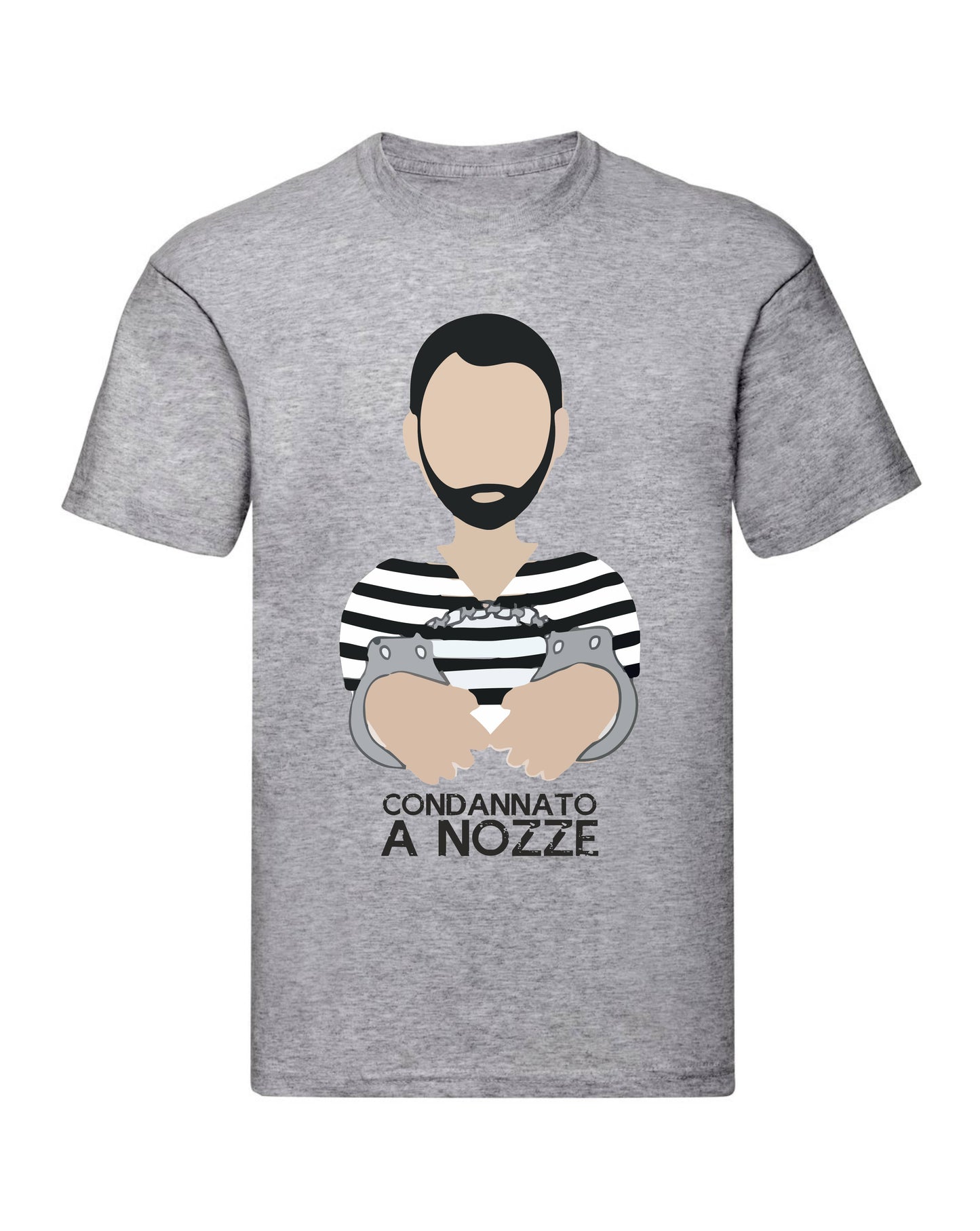 T-Shirt Uomo - CONDANNATO A NOZZE - Maglietta Maglia Tshirt Super vestibilità Top qualità