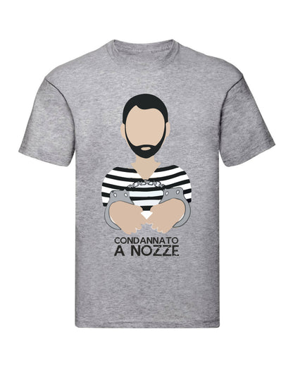T-Shirt Uomo - CONDANNATO A NOZZE - Maglietta Maglia Tshirt Super vestibilità Top qualità