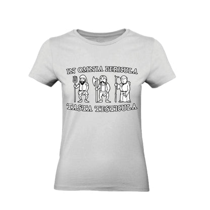 T-Shirt Uomo & Bambino - IN OMNIA PERICULA TASTA TESTICULA - Maglietta Maglia Tshirt Super vestibilità Top qualità
