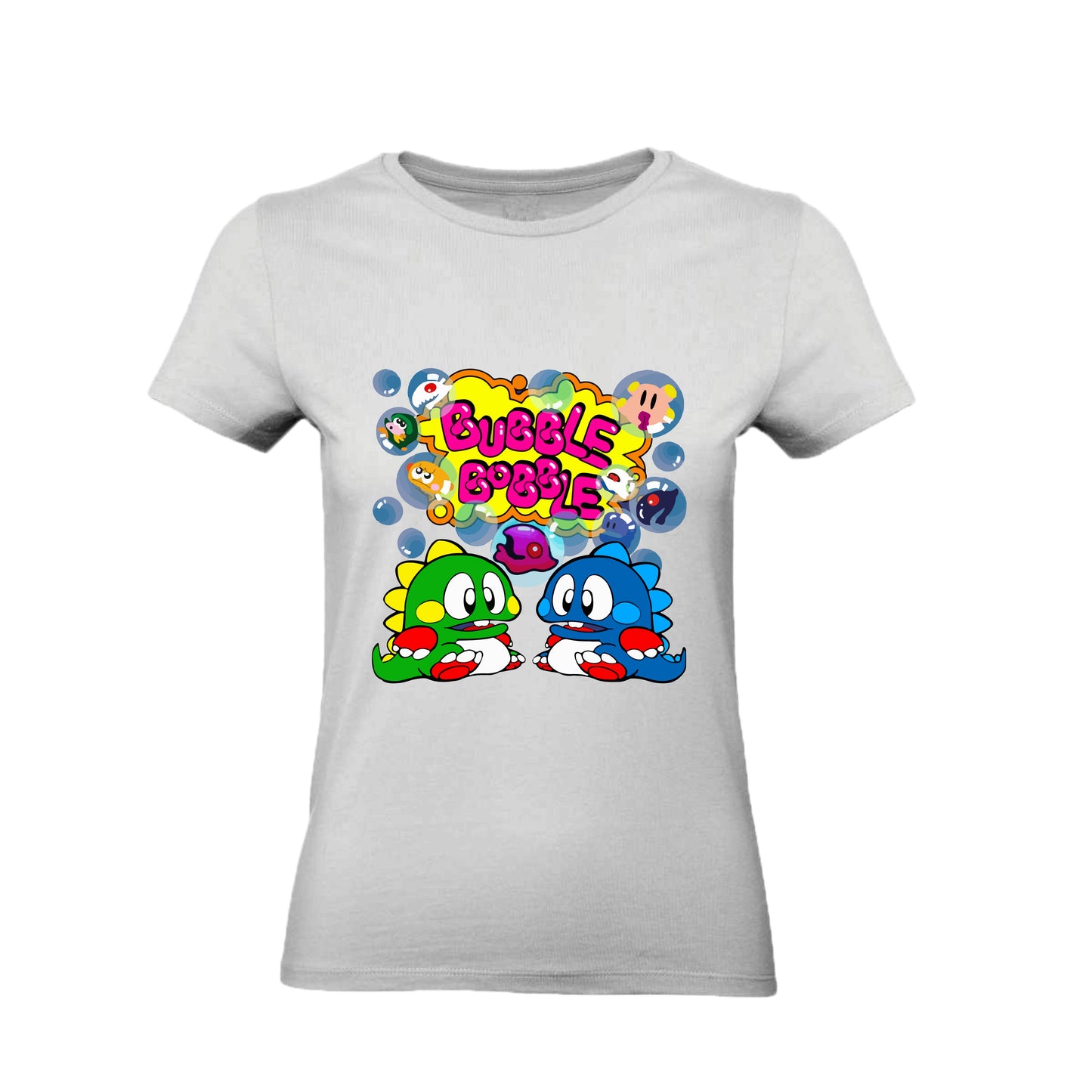 T-Shirt Uomo, Donna & Bambino - BUBBLE BOBBLE - Maglietta Maglia Tshirt Super vestibilità Top qualità