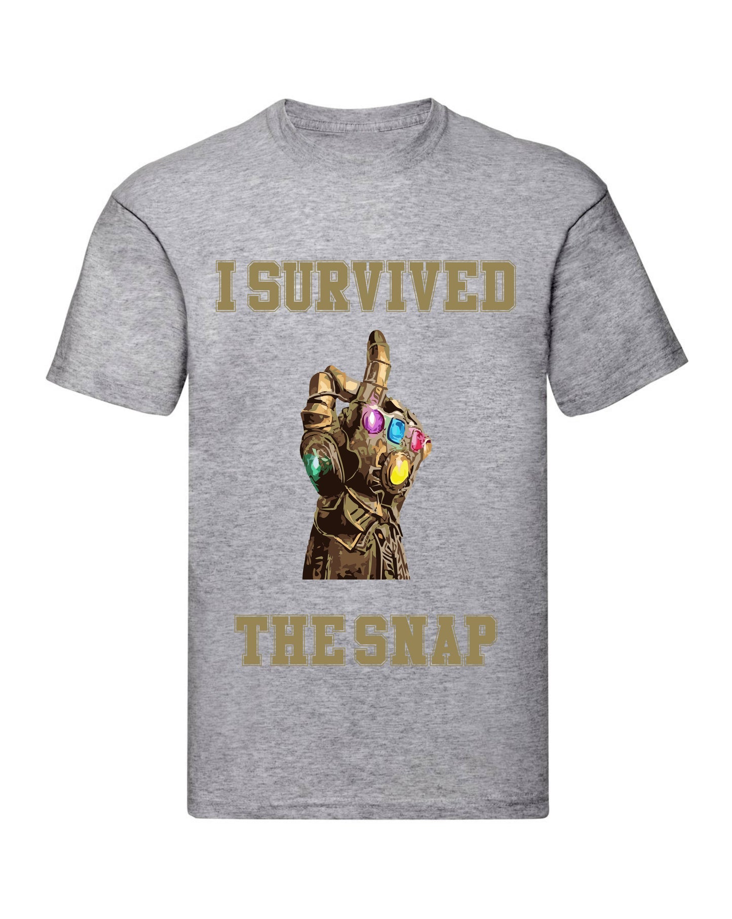 T-Shirt Uomo, Donna & Bambino - I SURVIVED THE SNAP - Maglietta Maglia Tshirt Super vestibilità Top qualità