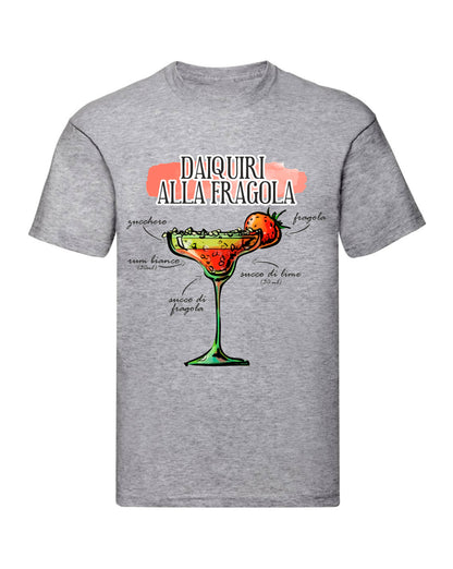 T-Shirt Uomo, Donna & Bambino - DAIQUIRI ALLA FRAGOLA - Maglietta Maglia Tshirt Super vestibilità Top qualità