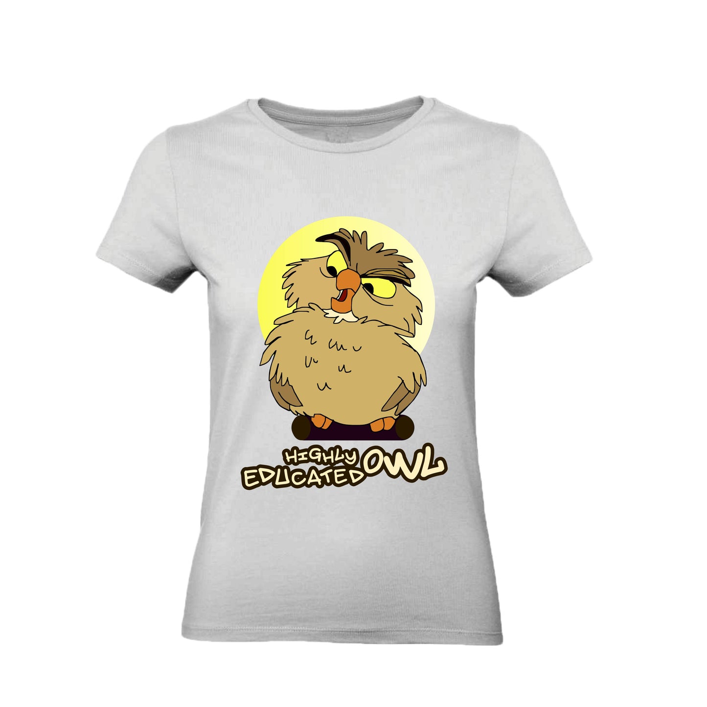 T-Shirt Uomo, Donna & Bambino - HIGHLY EDUCATED OWL  - Maglietta Maglia Tshirt Super vestibilità Top qualità