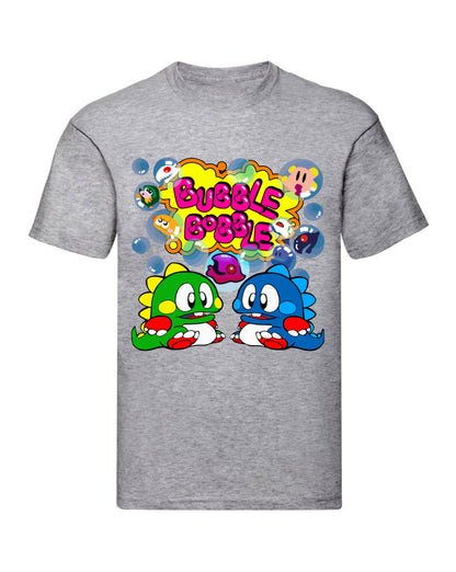 T-Shirt Uomo, Donna & Bambino - BUBBLE BOBBLE - Maglietta Maglia Tshirt Super vestibilità Top qualità
