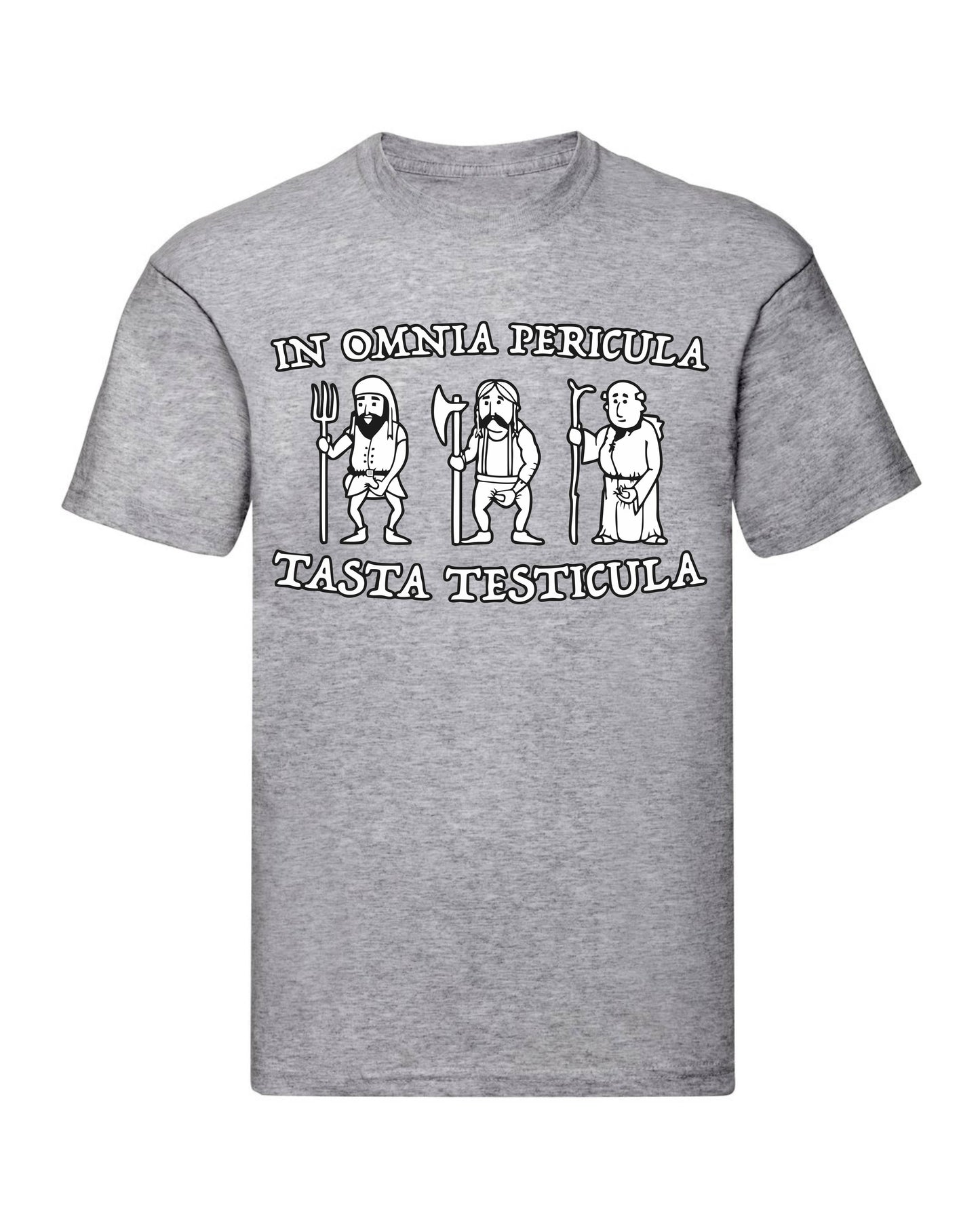 T-Shirt Uomo & Bambino - IN OMNIA PERICULA TASTA TESTICULA - Maglietta Maglia Tshirt Super vestibilità Top qualità