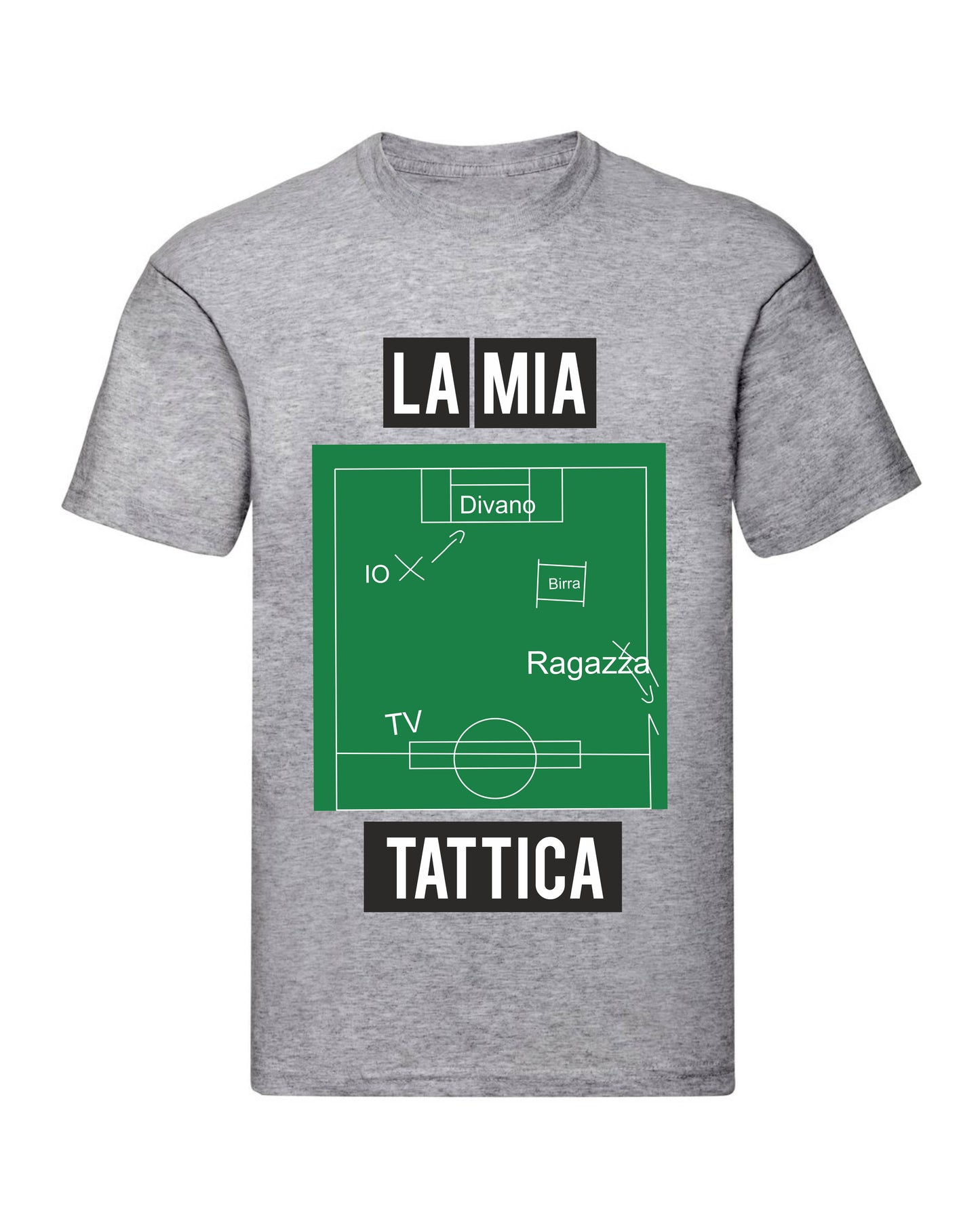 T-Shirt Uomo - LA MIA TATTICA - Maglietta Maglia Tshirt Super vestibilità Top qualità