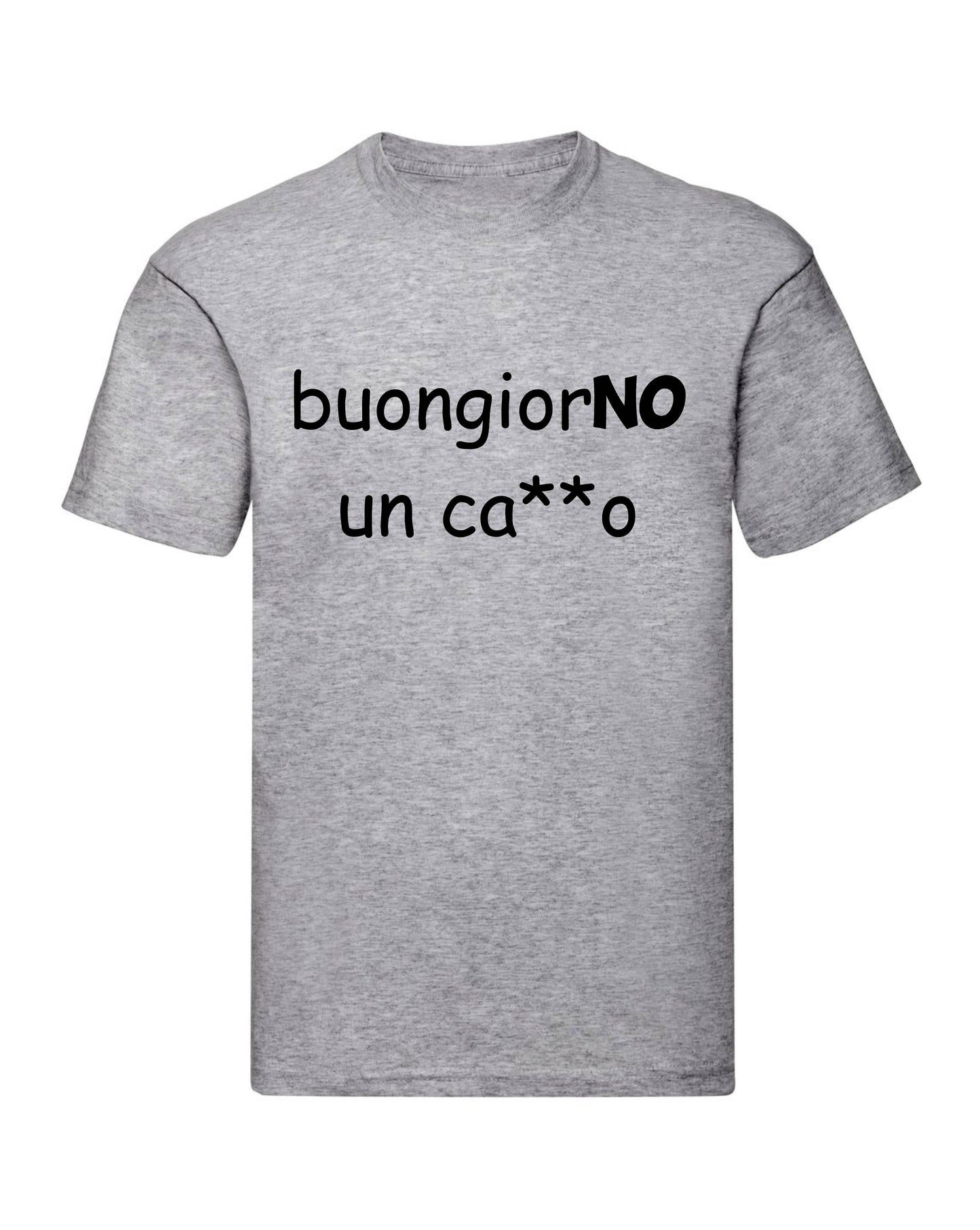 T-Shirt Uomo, Donna & Bambino - BUONGIORNO UN CAZZO - Maglietta Maglia Tshirt Super vestibilità Top qualità