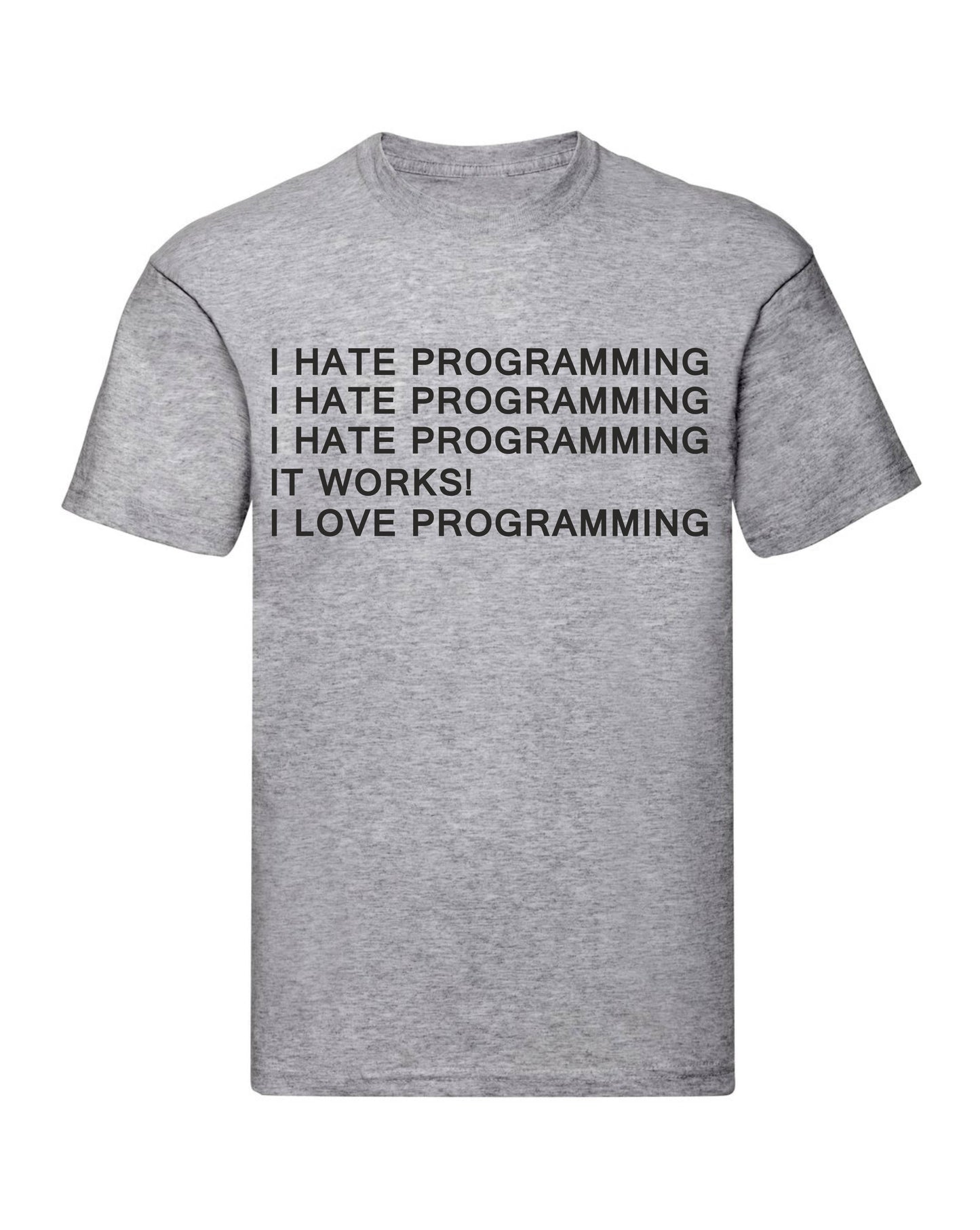 T-Shirt Uomo, Donna & Bambino - I HATE PROGRAMMING - Maglietta Maglia Tshirt Super vestibilità Top qualità - Social Crazy