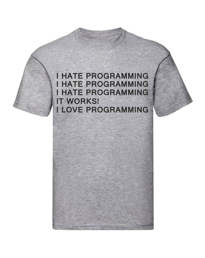 T-Shirt Uomo, Donna & Bambino - I HATE PROGRAMMING - Maglietta Maglia Tshirt Super vestibilità Top qualità - Social Crazy