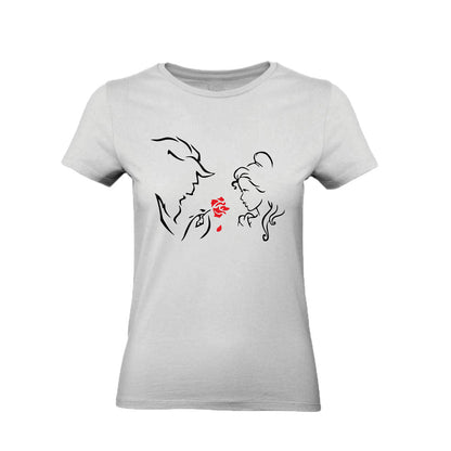 T-Shirt  Donna & Bambino - LA BELLA E LA BESTIA - Maglietta Maglia Tshirt Super vestibilità Top qualità
