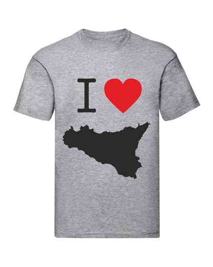 T-Shirt Uomo, Donna & Bambino - I LOVE SICILIA - Maglietta Maglia Tshirt Super vestibilità Top qualità