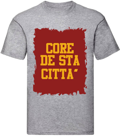T-Shirt Uomo, Donna & Bambino - CORE DE STA CITTÀ - Maglietta Maglia Tshirt Super vestibilità Top qualità - Social Crazy