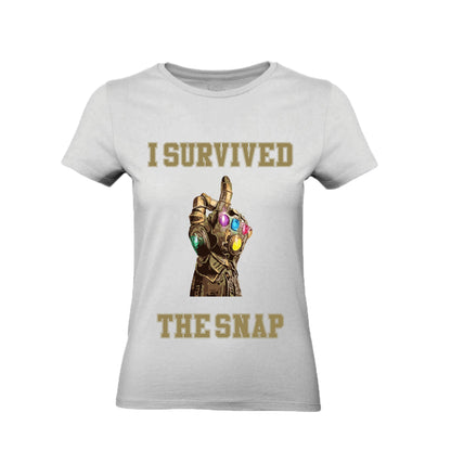 T-Shirt Uomo, Donna & Bambino - I SURVIVED THE SNAP - Maglietta Maglia Tshirt Super vestibilità Top qualità