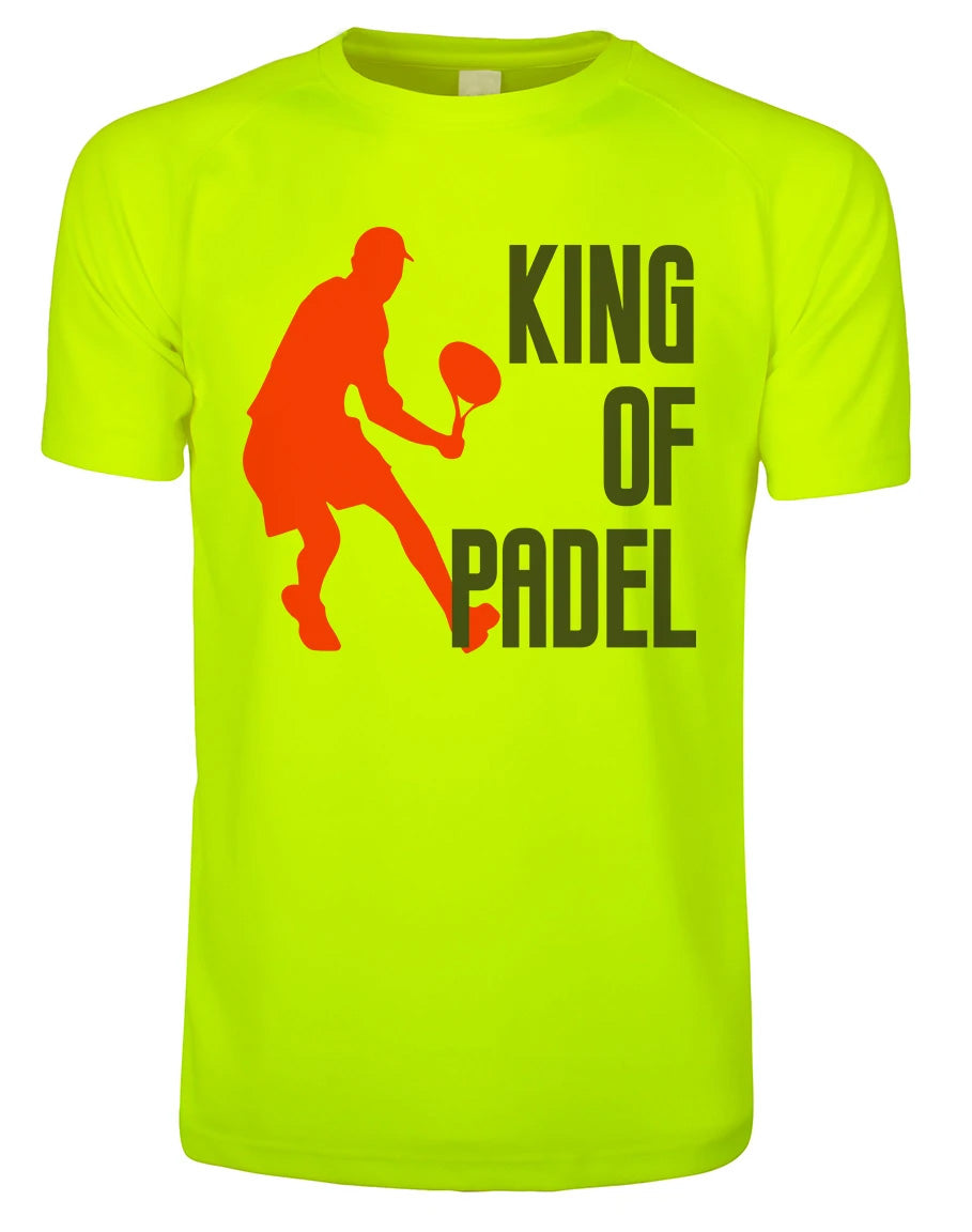 T-Shirt PADEL in Tessuto Dry Fit UNISEX - King of Padel - Elasticizzato e Traspirante Maglietta Maglia Sport Super vestibilità Top qualità