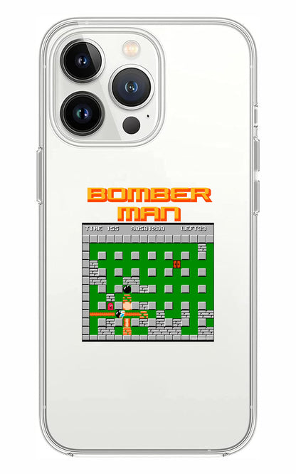 Cover Compatibile Con Tutti i Modelli iPhone - BOMBERMAN RETRÒ - Trasparente UltraSottili AntiGraffio Antiurto Case Custodia Marca