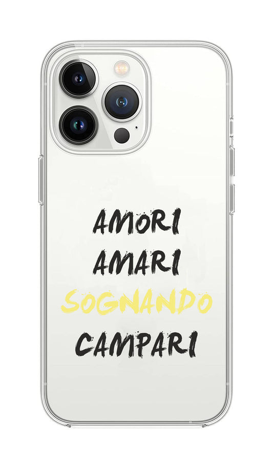 Cover Compatibile Con Tutti i Modelli iPhone - AMORI AMARI SOGNANDO CAMPARI - Trasparente UltraSottili AntiGraffio Antiurto Case Custodia Marca