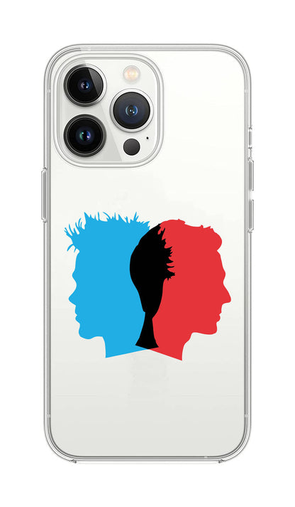 Cover Compatibile Con Tutti i Modelli iPhone - FIGHT CLUB DOUBLE FACES - Trasparente UltraSottili AntiGraffio Antiurto Case Custodia Marca