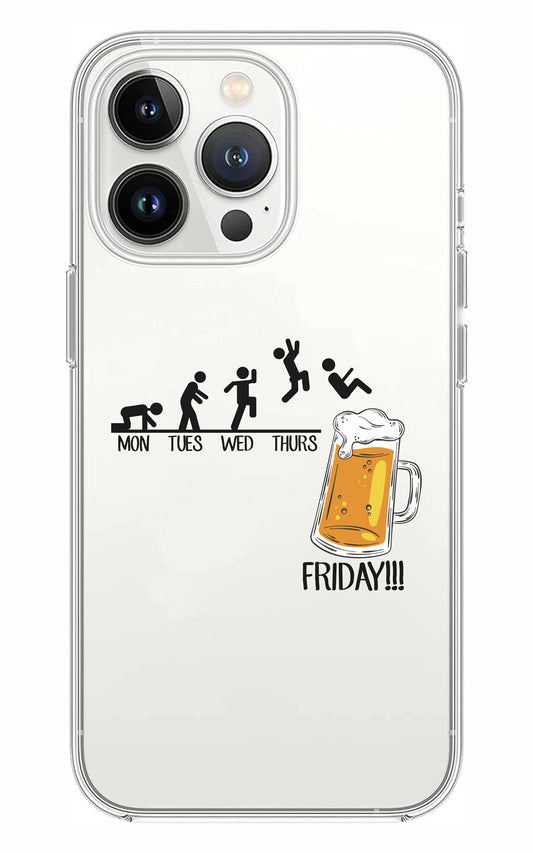 Cover Compatibile Con Tutti i Modelli iPhone - FRIDAY BEER - Trasparente UltraSottili AntiGraffio Antiurto Case Custodia Marca