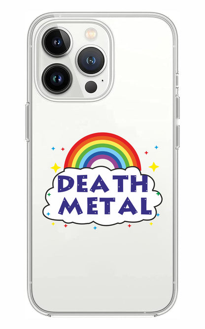 Cover Compatibile Con Tutti i Modelli iPhone - DEATH METAL - Trasparente UltraSottili AntiGraffio Antiurto Case Custodia Marca