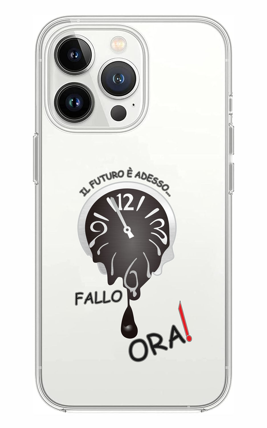 Cover Compatibile Con Tutti i Modelli iPhone - ILFUTURO È ADESSO - Trasparente UltraSottili AntiGraffio Antiurto Case Custodia Marca
