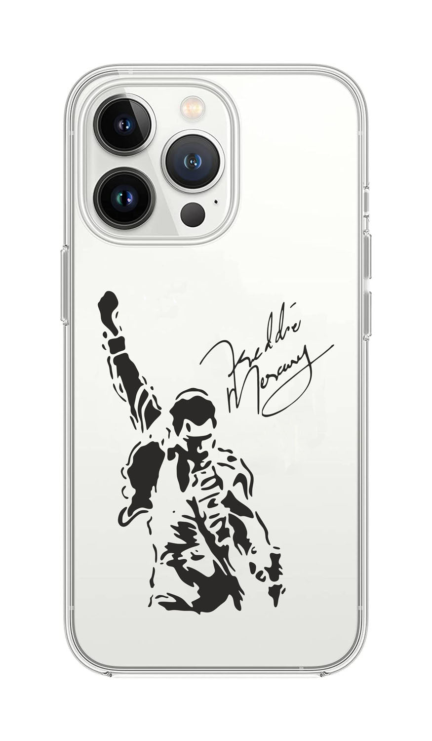 Cover Compatibile Con Tutti i Modelli iPhone - FREDDY MERCURY - Trasparente UltraSottili AntiGraffio Antiurto Case Custodia Marca