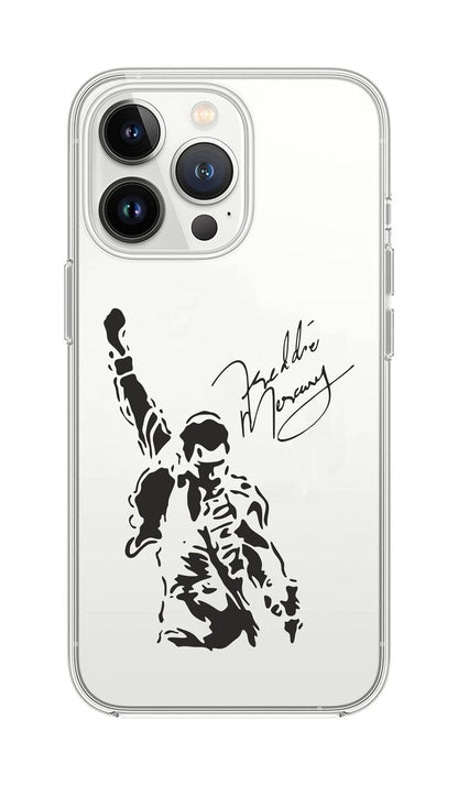 Cover Compatibile Con Tutti i Modelli iPhone - FREDDY MERCURY - Trasparente UltraSottili AntiGraffio Antiurto Case Custodia Marca