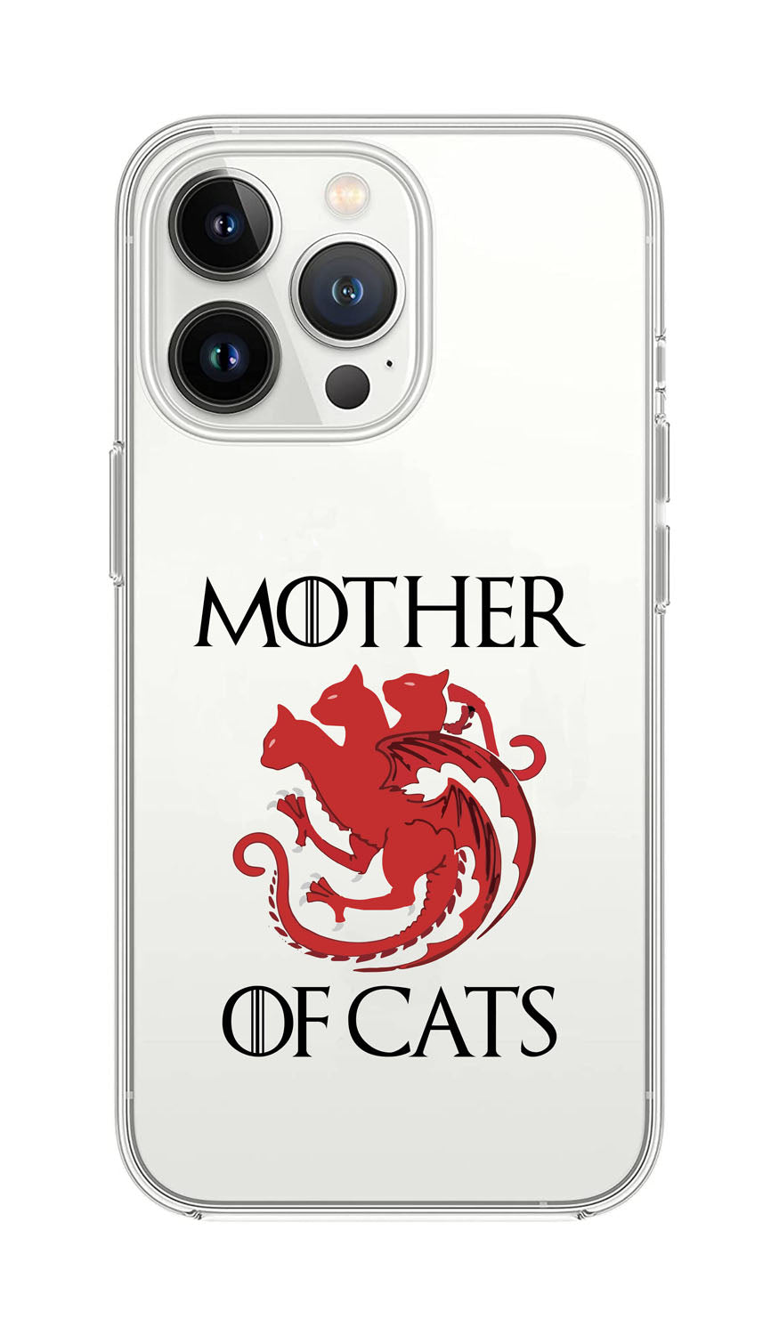 Cover Compatibile Con Tutti i Modelli iPhone - MOTHER OF CATS - Trasparente UltraSottili AntiGraffio Antiurto Case Custodia Marca