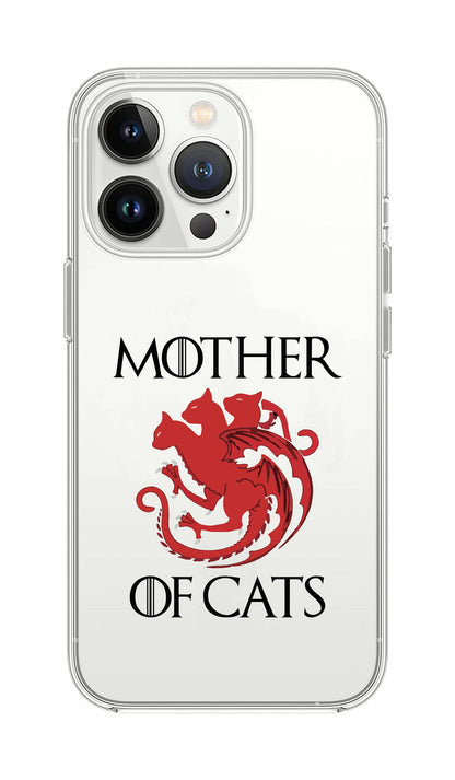 Cover Compatibile Con Tutti i Modelli iPhone - MOTHER OF CATS - Trasparente UltraSottili AntiGraffio Antiurto Case Custodia Marca