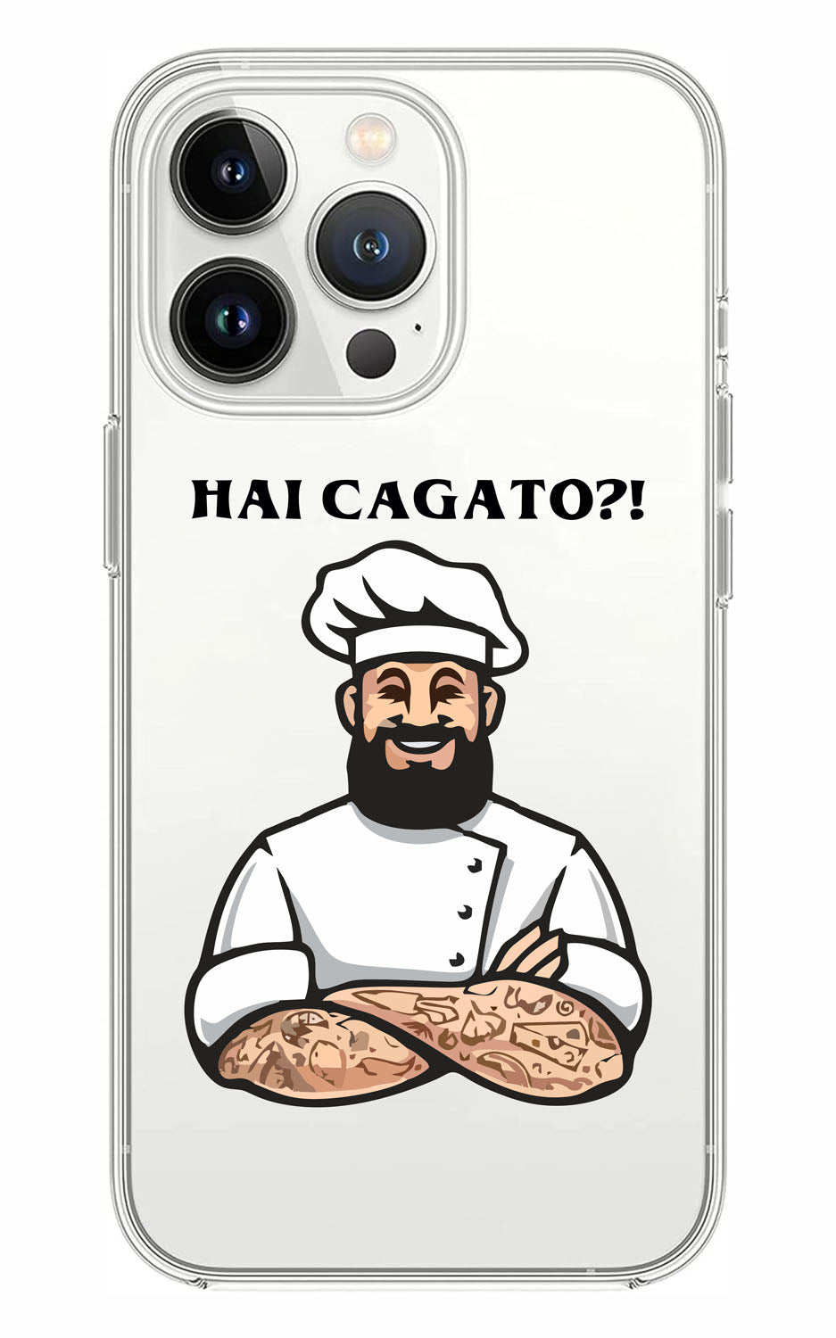 Cover Compatibile Con Tutti i Modelli iPhone - HAI CAGATO  - Trasparente UltraSottili AntiGraffio Antiurto Case Custodia Marca