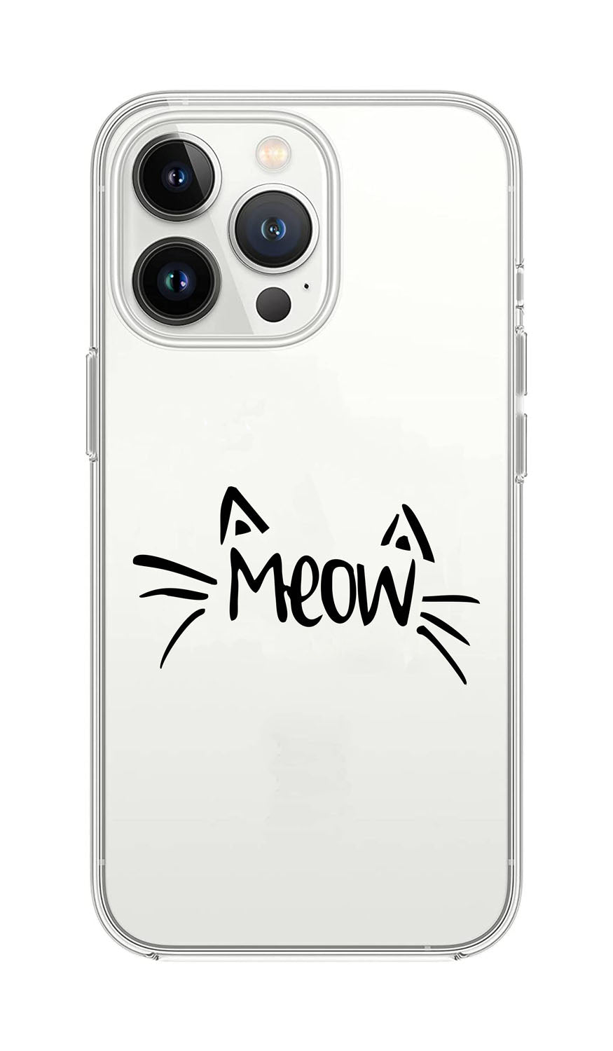 Cover Compatibile Con Tutti i Modelli iPhone - MEOW - Trasparente UltraSottili AntiGraffio Antiurto Case Custodia Marca