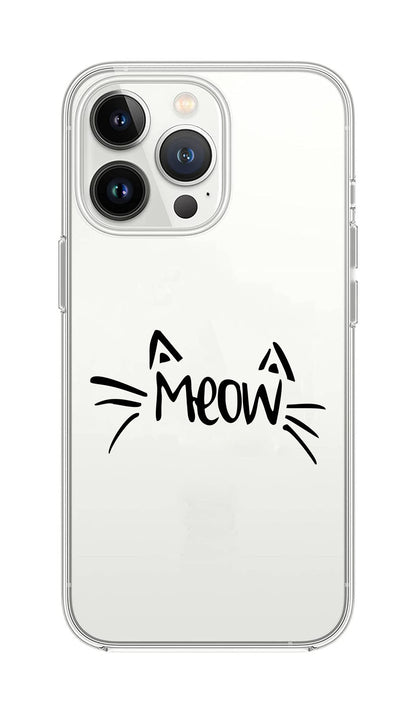 Cover Compatibile Con Tutti i Modelli iPhone - MEOW - Trasparente UltraSottili AntiGraffio Antiurto Case Custodia Marca