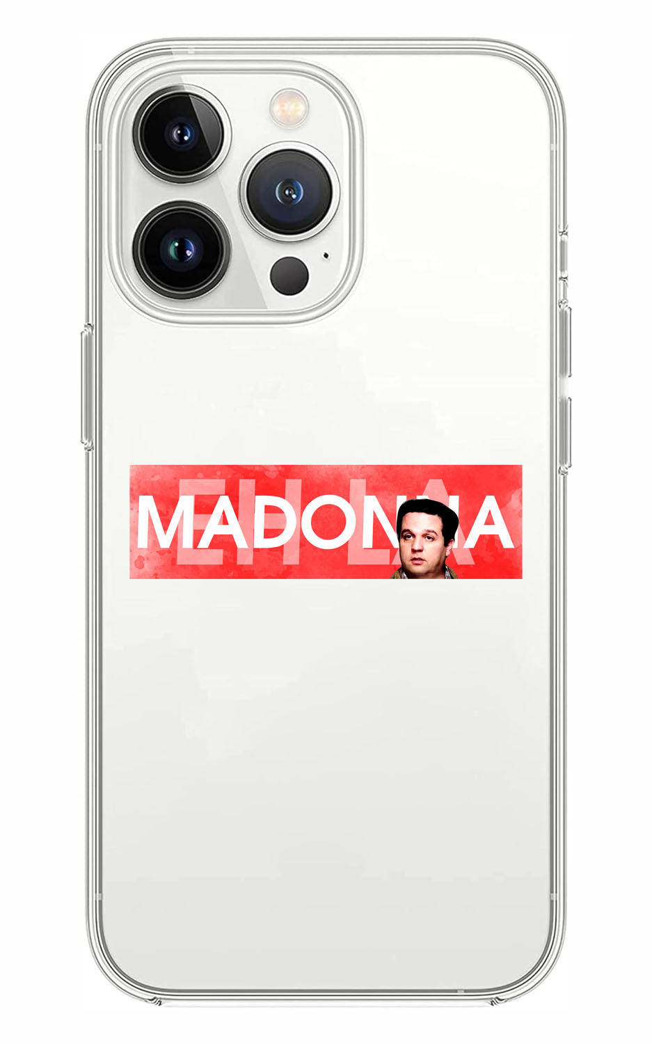 Cover Compatibile Con Tutti i Modelli iPhone - EH LA MADONNA - Trasparente UltraSottili AntiGraffio Antiurto Case Custodia Marca