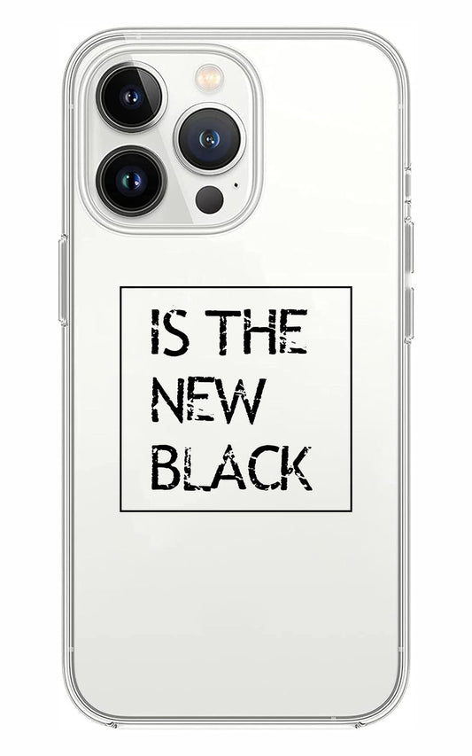 Cover Compatibile Con Tutti i Modelli iPhone - IS THE NEW BLACK - Trasparente UltraSottili AntiGraffio Antiurto Case Custodia Marca