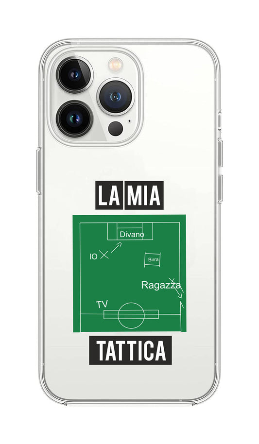 Cover Compatibile Con Tutti i Modelli iPhone - LA MIA TATTICA - Trasparente UltraSottili AntiGraffio Antiurto Case Custodia Marca