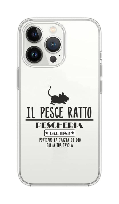 Cover Compatibile Con Tutti i Modelli iPhone - IL PESCE RATTO - Trasparente UltraSottili AntiGraffio Antiurto Case Custodia Marca