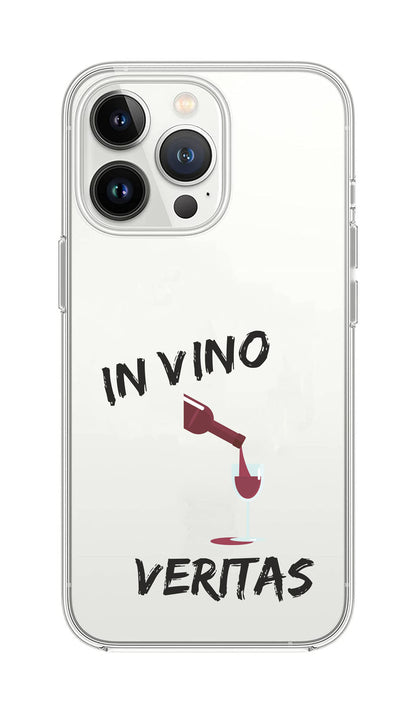 Cover Compatibile Con Tutti i Modelli iPhone - IN VINO VERITAS - Trasparente UltraSottili AntiGraffio Antiurto Case Custodia Marca